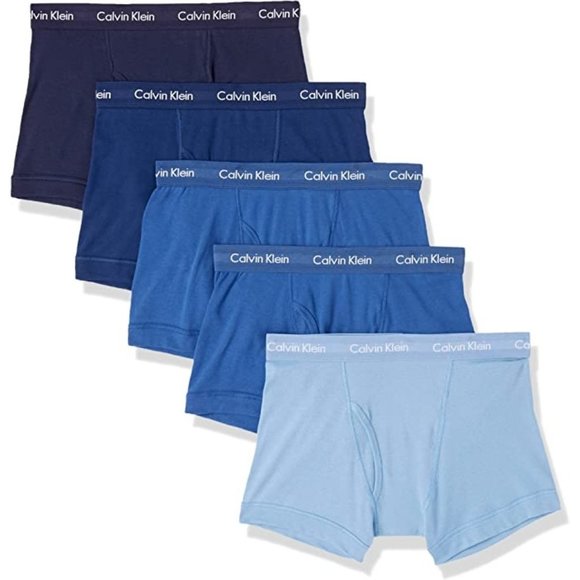 Calvin Klein Men's Underwear Cotton Classics 5-Pack Trunk Blue, XXL*New with Tag - Picture 1 of 1
